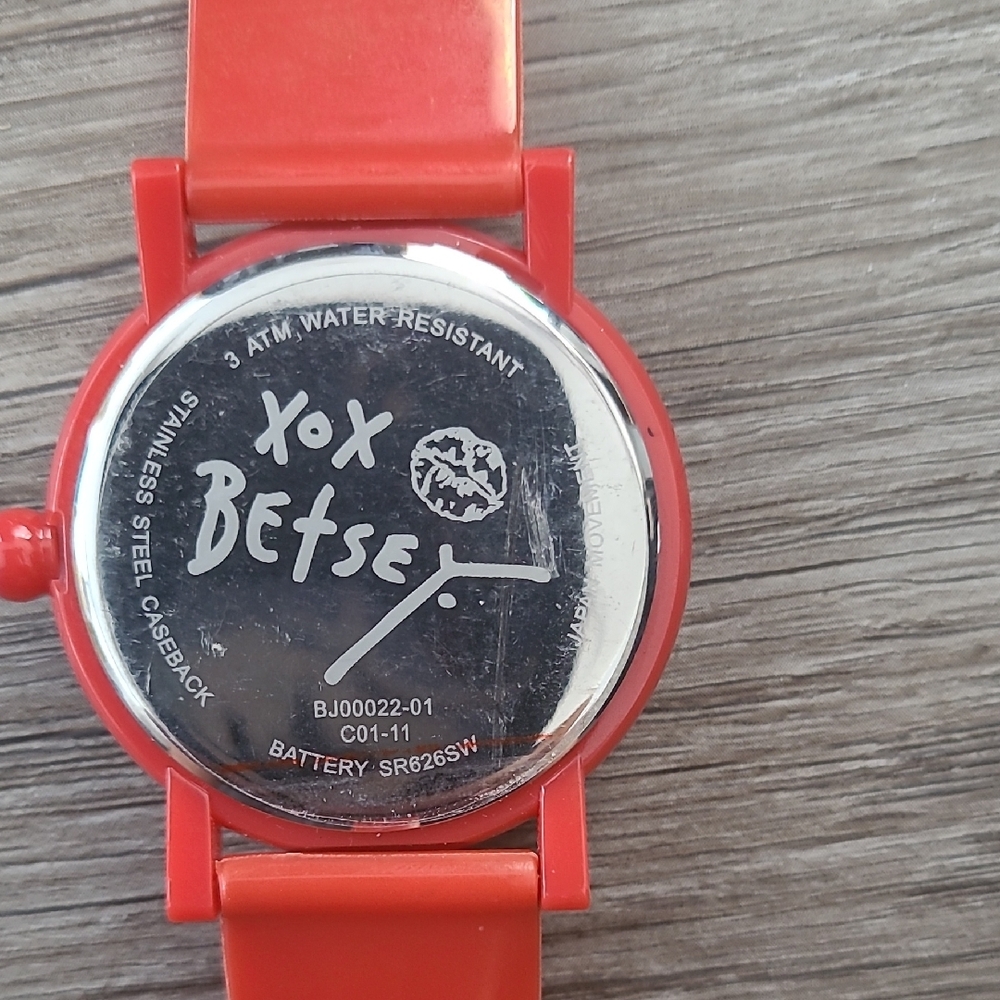 Red Leopard Print Watch - Picture 3 of 6